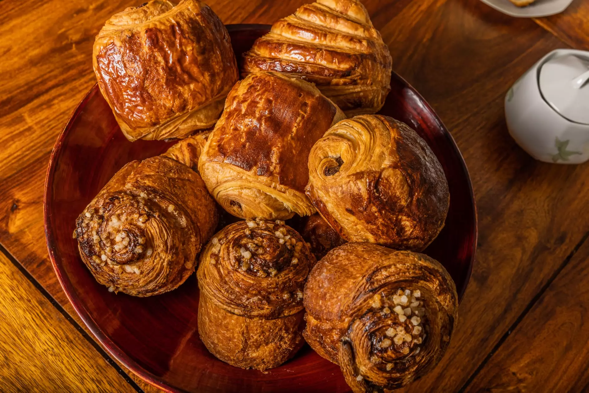 Pâtisserie, pate à tartiner, cuisine, croissants