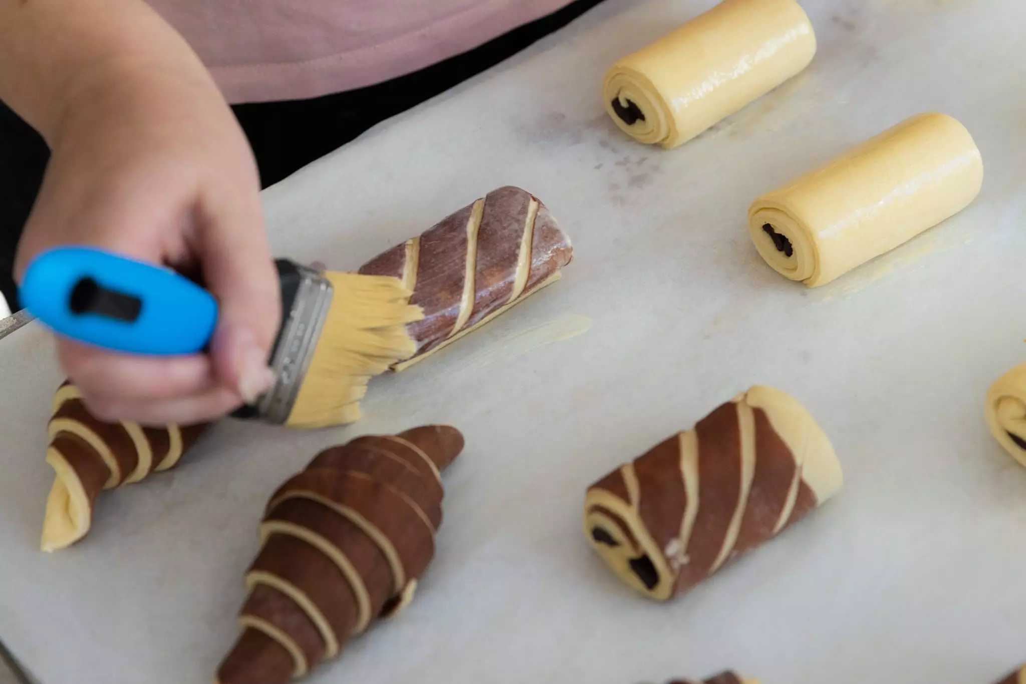 Pâtisserie, pate à tartiner, cuisine, croissants