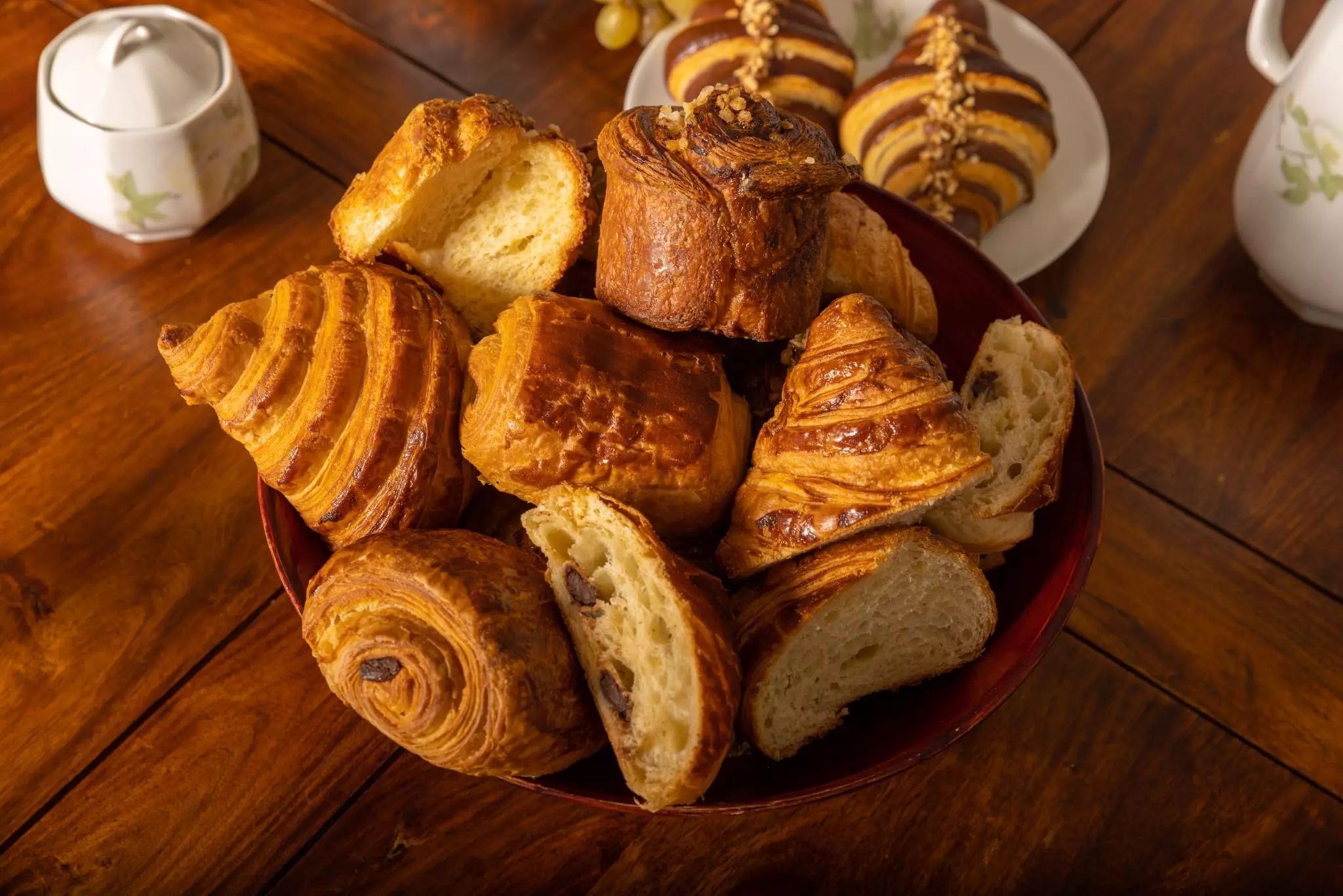 Pâtisserie, pate à tartiner, cuisine, croissants